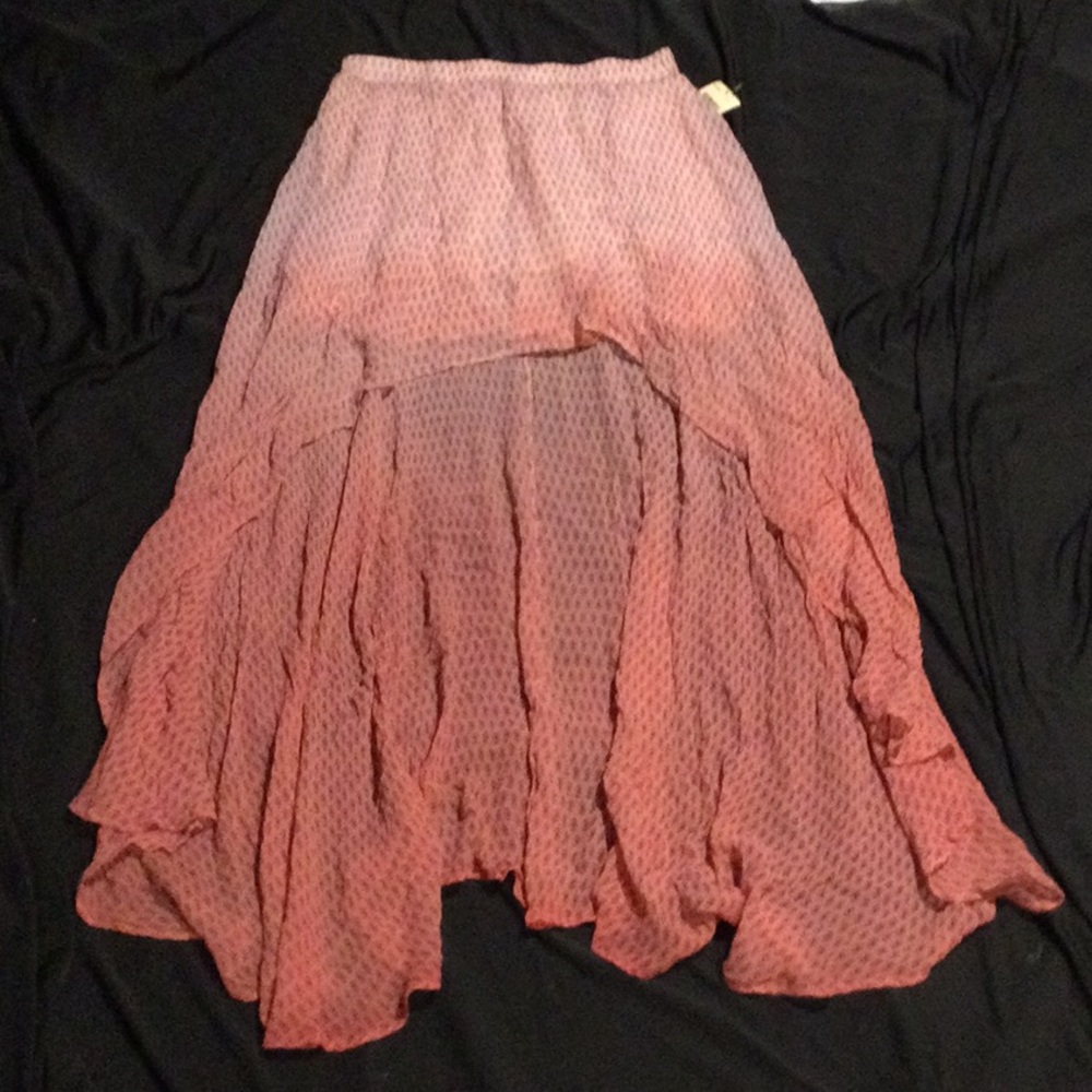 New Guess High Low Orange Summer Skirt S